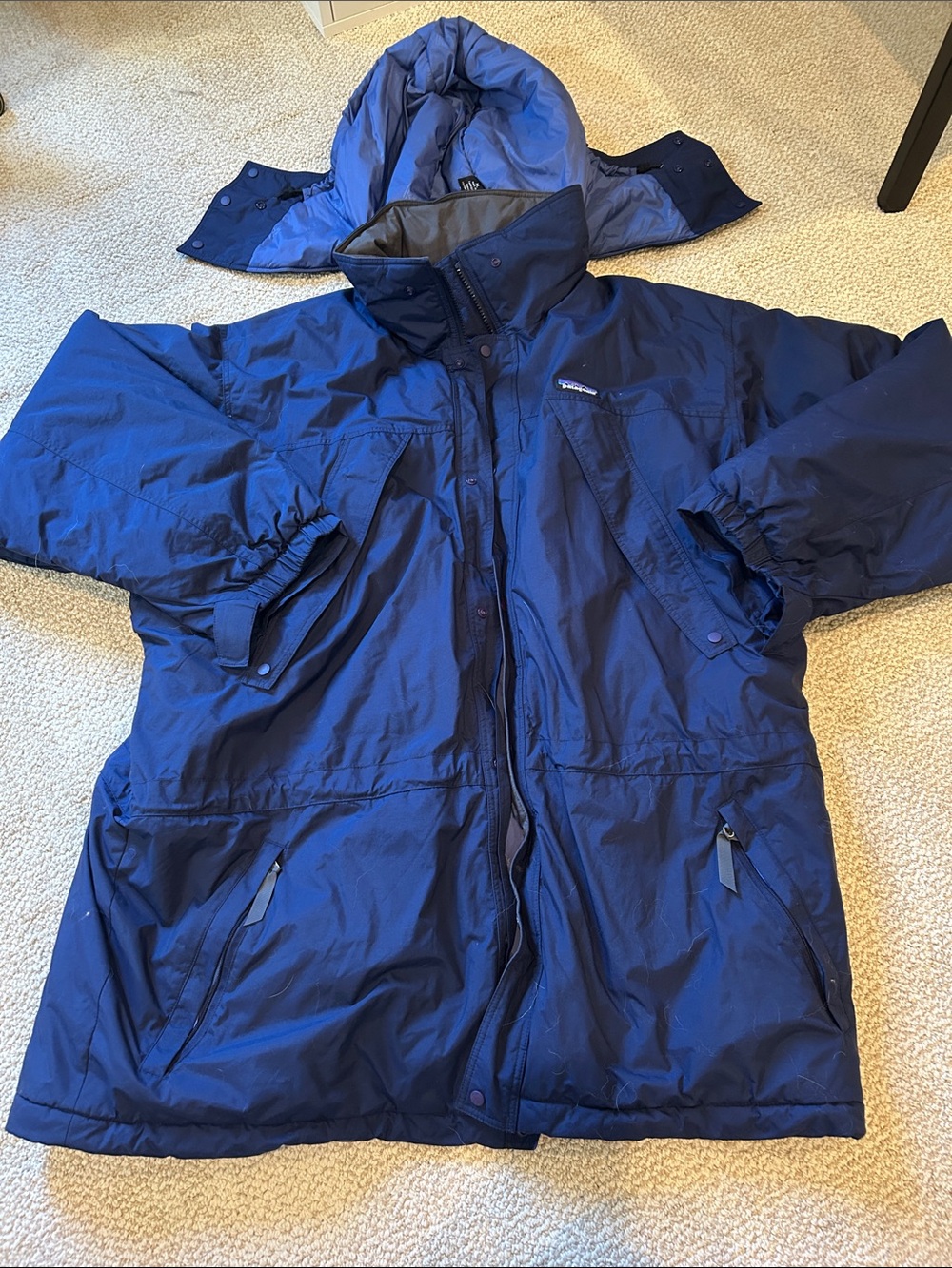 Patagonia Men's Winter Jacket - Navy Blue, size XL